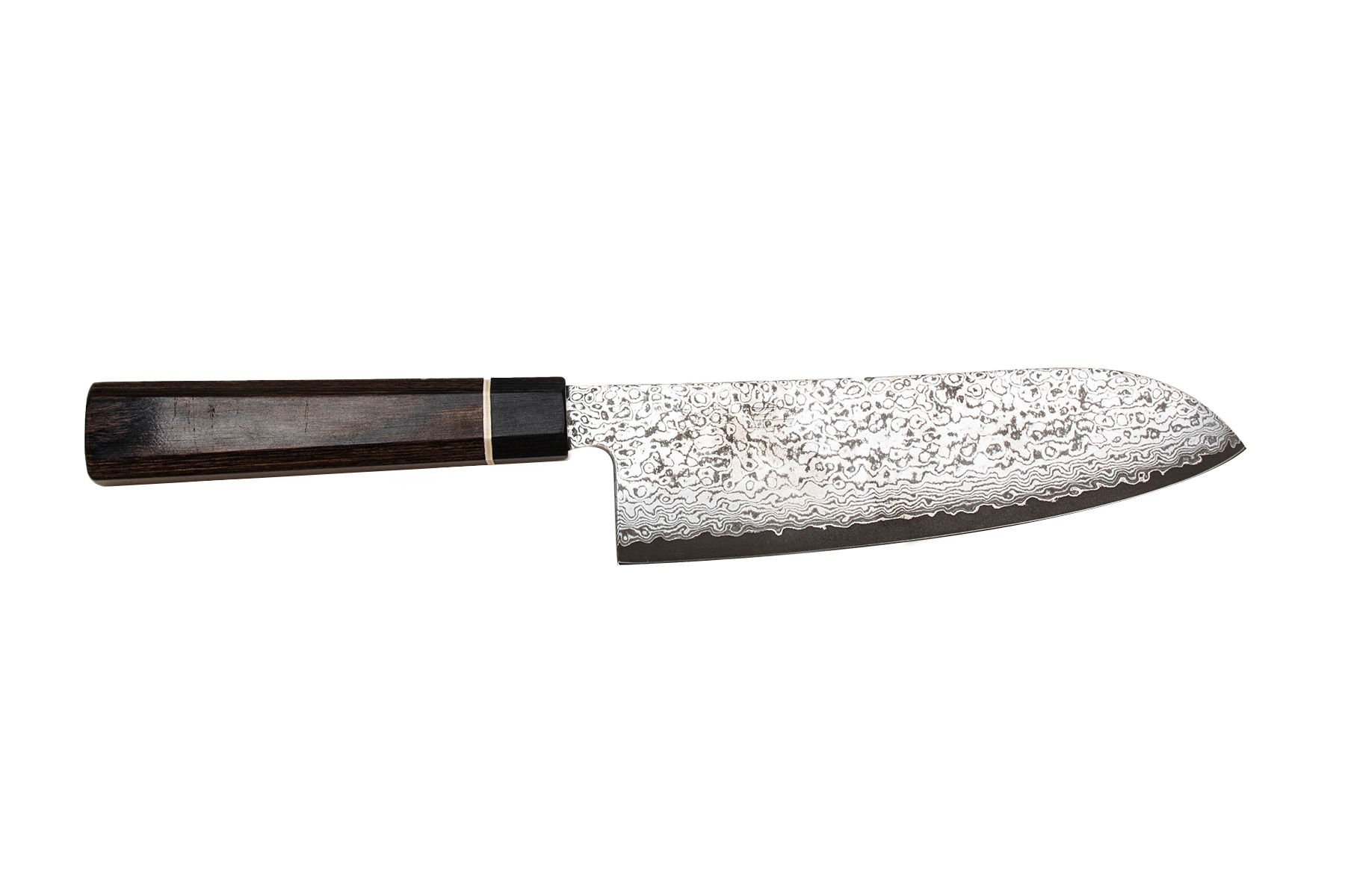 Couteau santoku japonais damassé manche bois Seto Suncraft - Couteaux  Japonais Profesionnels Damas Suncraft - La Toque d'Or