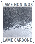 Lame non inox et lame carbone