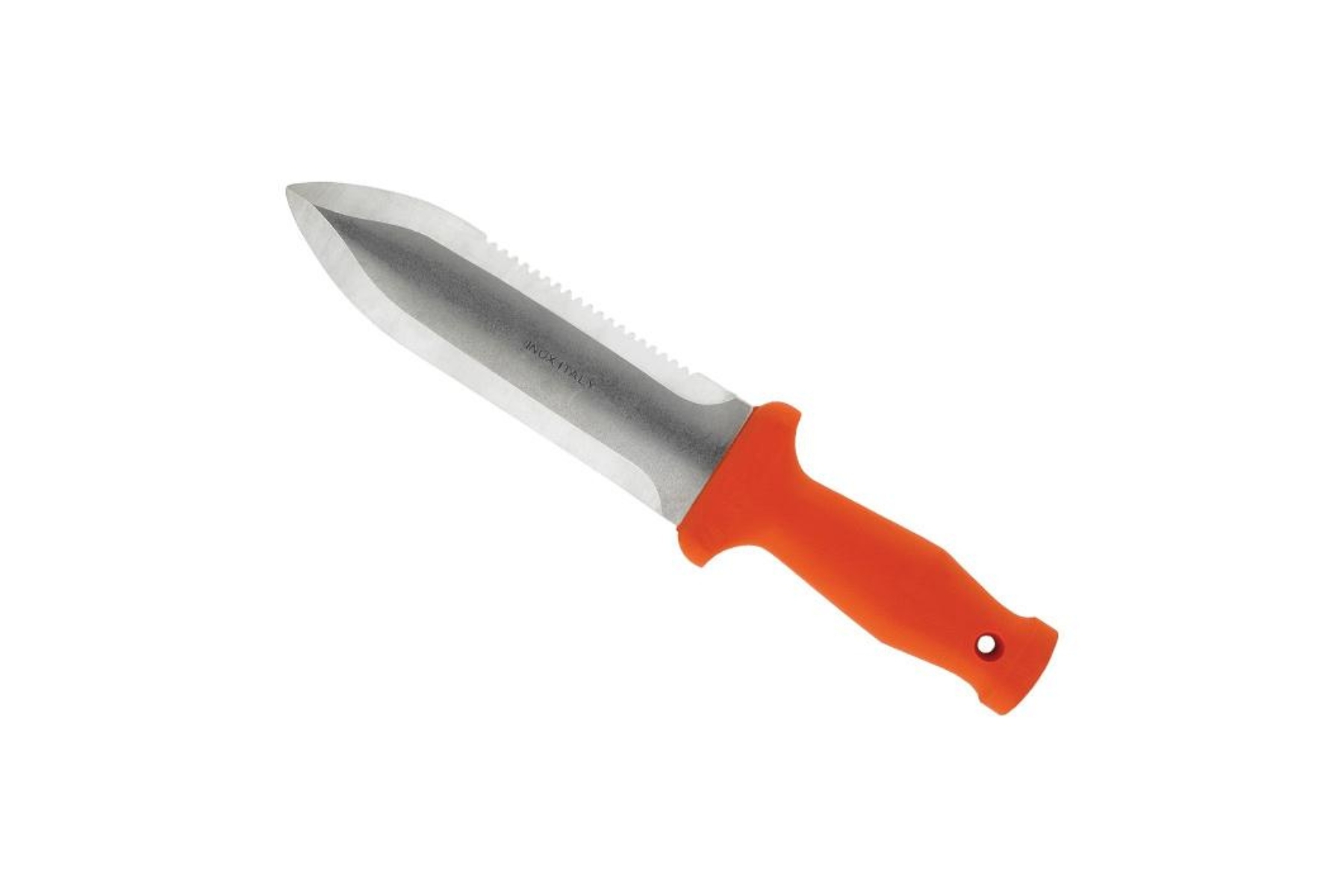 Couteau de jardin style hori-hori orange