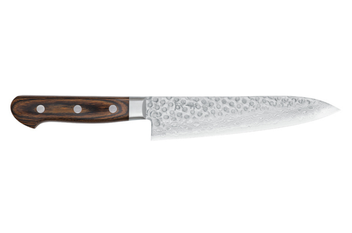 Couteau japonais artisanal Musakichi VG10 Damas - Couteau gyuto 21 cm
