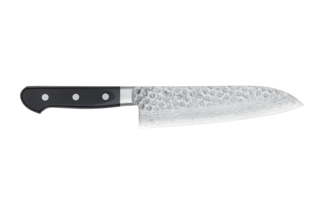 Couteau Santoku avec manche noir