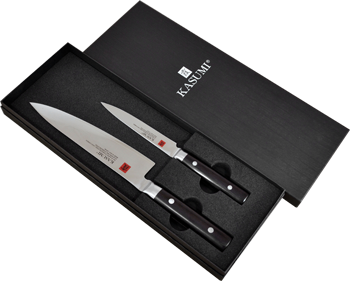 Coffret de 2 couteaux de cuisine japonais Kasumi Damas