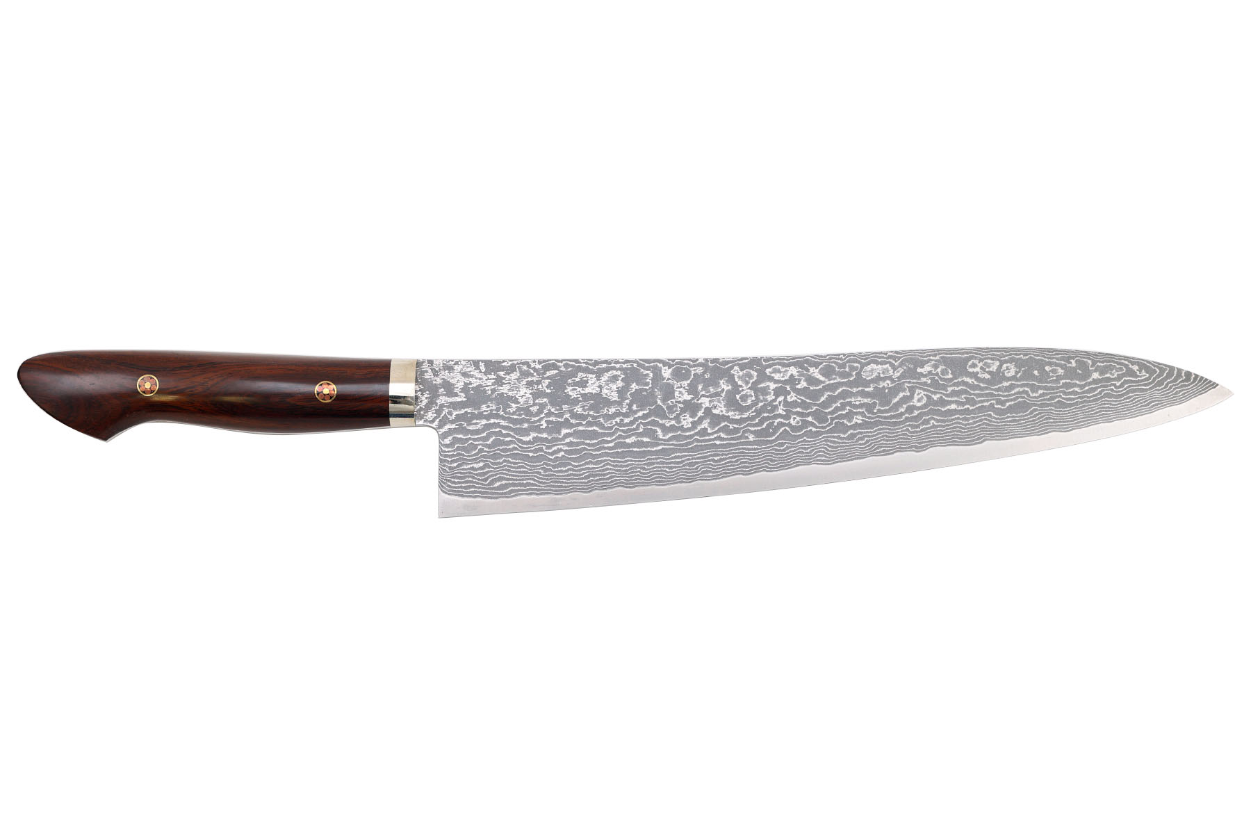 Couteau japonais artisanal Shigeki Tanaka SG2 damas - Couteau gyuto 27 cm