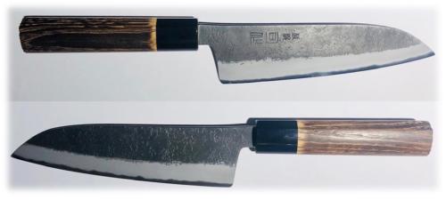 COUTEAU ARTISANAL JAPONAIS DE TSUKASA HINOURA - SANTOKU 165 MM