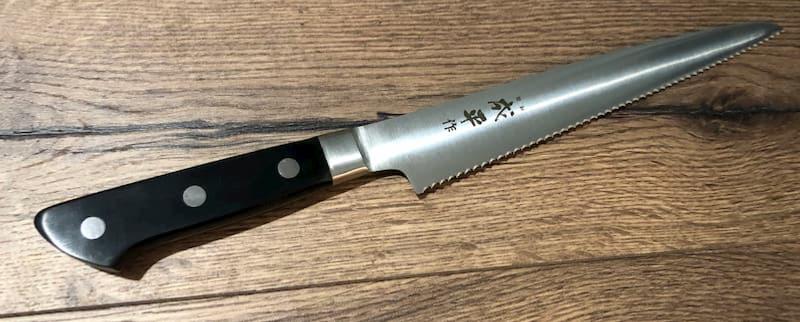 Couteau Japonais Forge Main Japonais Couteau Senzo Japonaise Tradition Couteaux 7 Couteau japonais à pain 21 cm Jaku Forgé