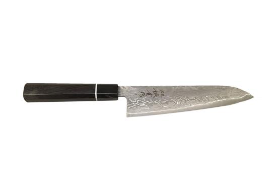 Couteau japonais artisanal Shigeki Tanaka SGPS Damas -  Gyuto 18 cm