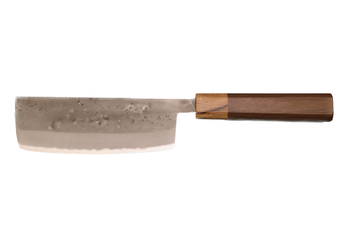 Couteau japonais Nashiji de Tadafusa & Coutellerie Bourly - Couteau Azumagata 15 cm