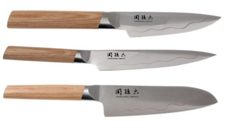 Set de 3 couteaux japonais Kai Seki Magoroku composite "forme japonaise"