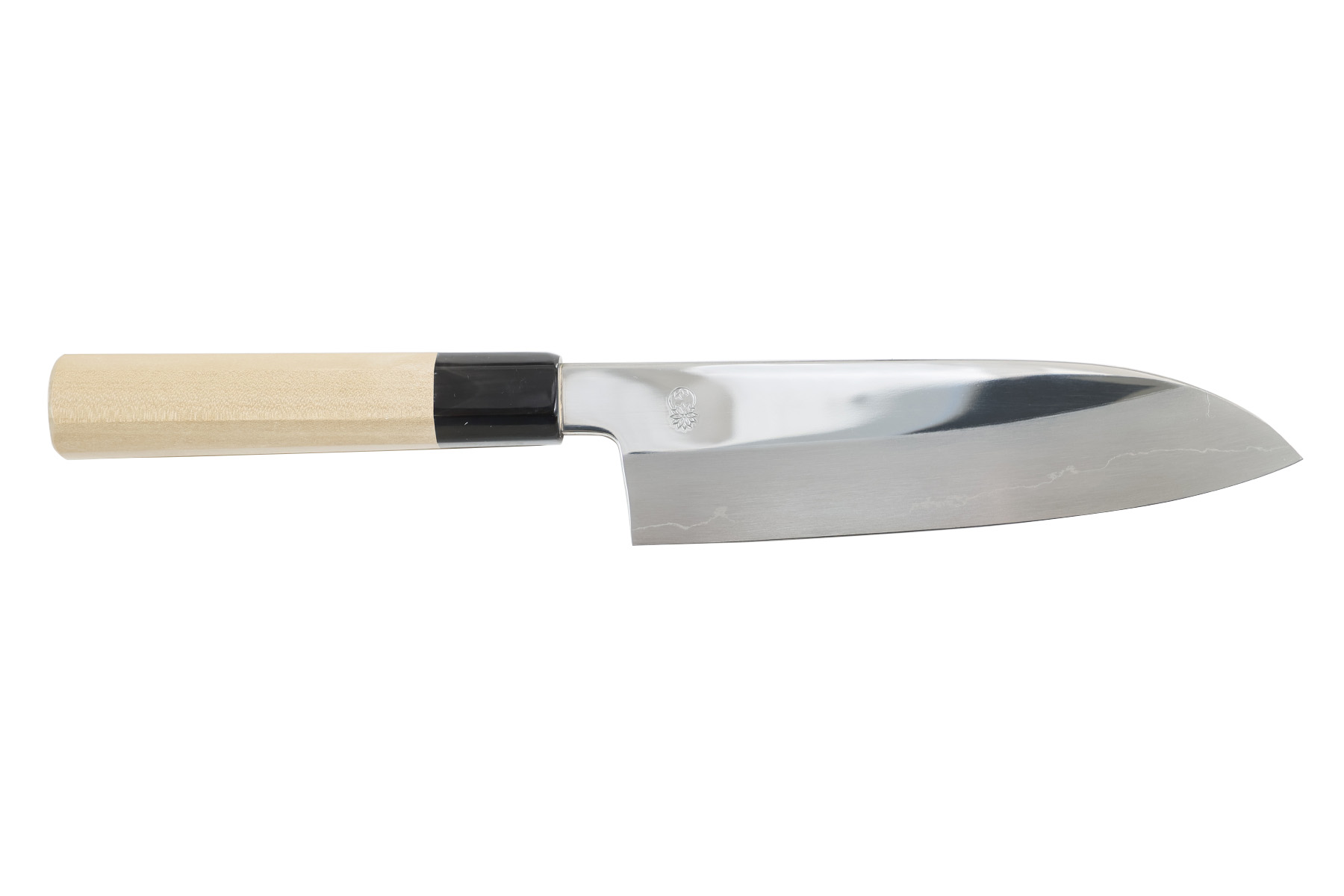 Couteau japonais artisanal Sakai Kikumori Choyo Silver - Couteau santoku 18 cm