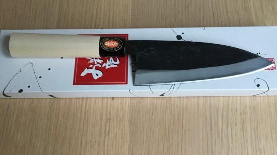 Couteau japonais artisanal Kyusakichi deba 16,5 cm