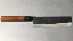 Couteau japonais artisanal de Yoshida Hamono - Nakiri 18 cm - Aogami