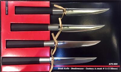 COFFRET DE 4 COUTEAUX DE TABLE 11 CM KAI WASABI BLACK
