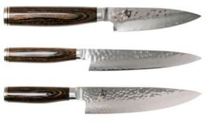 Set de 3 couteaux japonais Kai Shun Premier "Forme européenne"