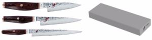 Set de 3 couteaux japonais Miyabi 6000MCT spécial poisson + Pierre à aiguiser Miyabi