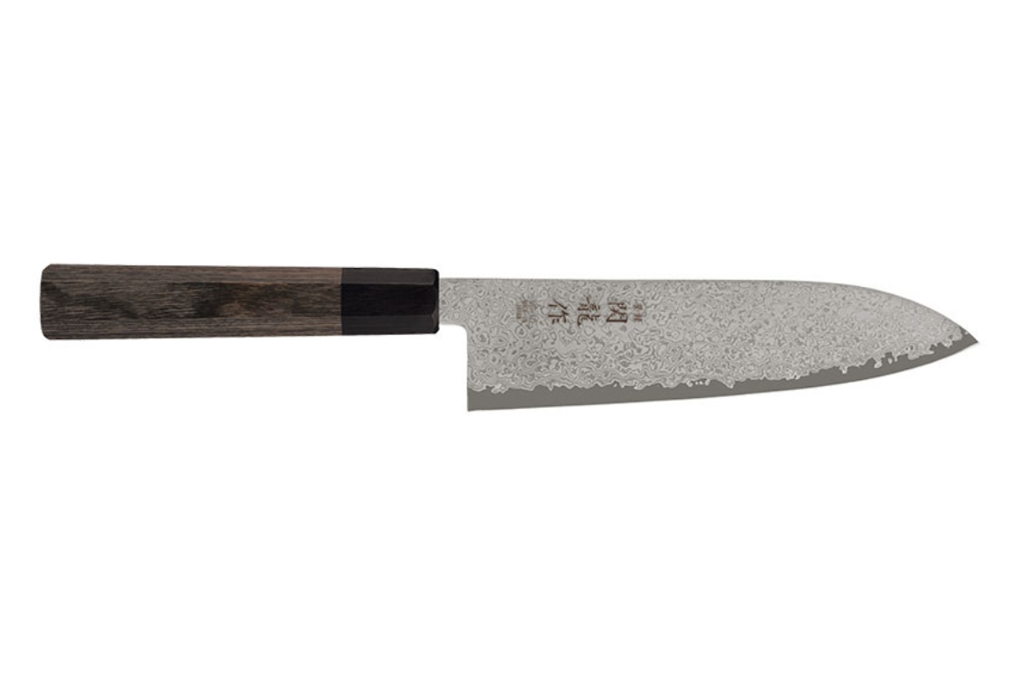 Couteau japonais Jaku Seki Ryu Damas - Couteau santoku 18 cm