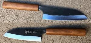 Couteau artisanal Japonais Kasumi black forged 13.50 cm Santoku