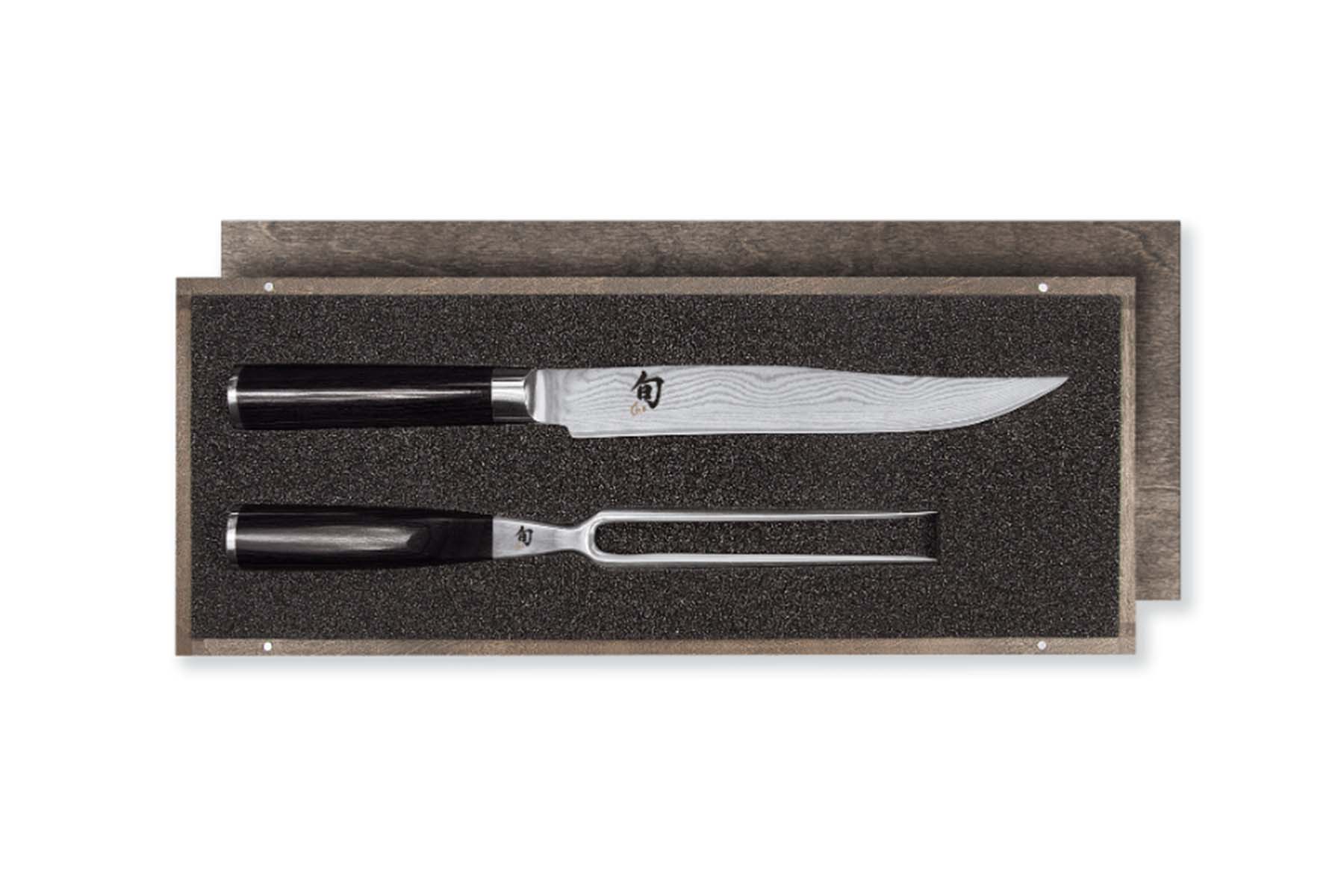 Coffret japonais de découpe Kai Shun Classic Damas (fourchette-trancheur)