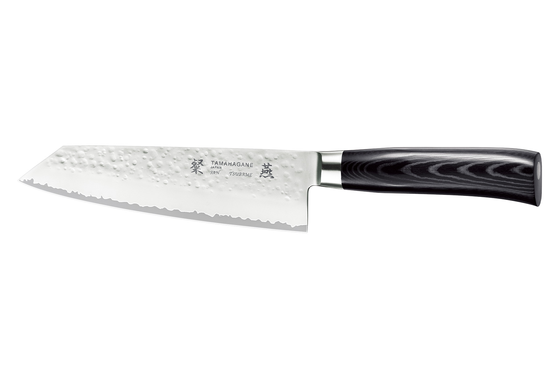 Couteau japonais Tamahagane Tsubame Hammered - Couteau kengata 19  cm