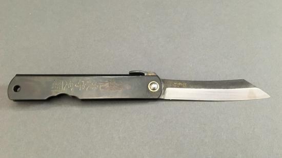 Couteau Higonokami luxe - manche 10 cm acier noir