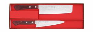COFFRET DE 2 COUTEAUX ARTISANAUX SHIGEKI GAMME REDWOOD