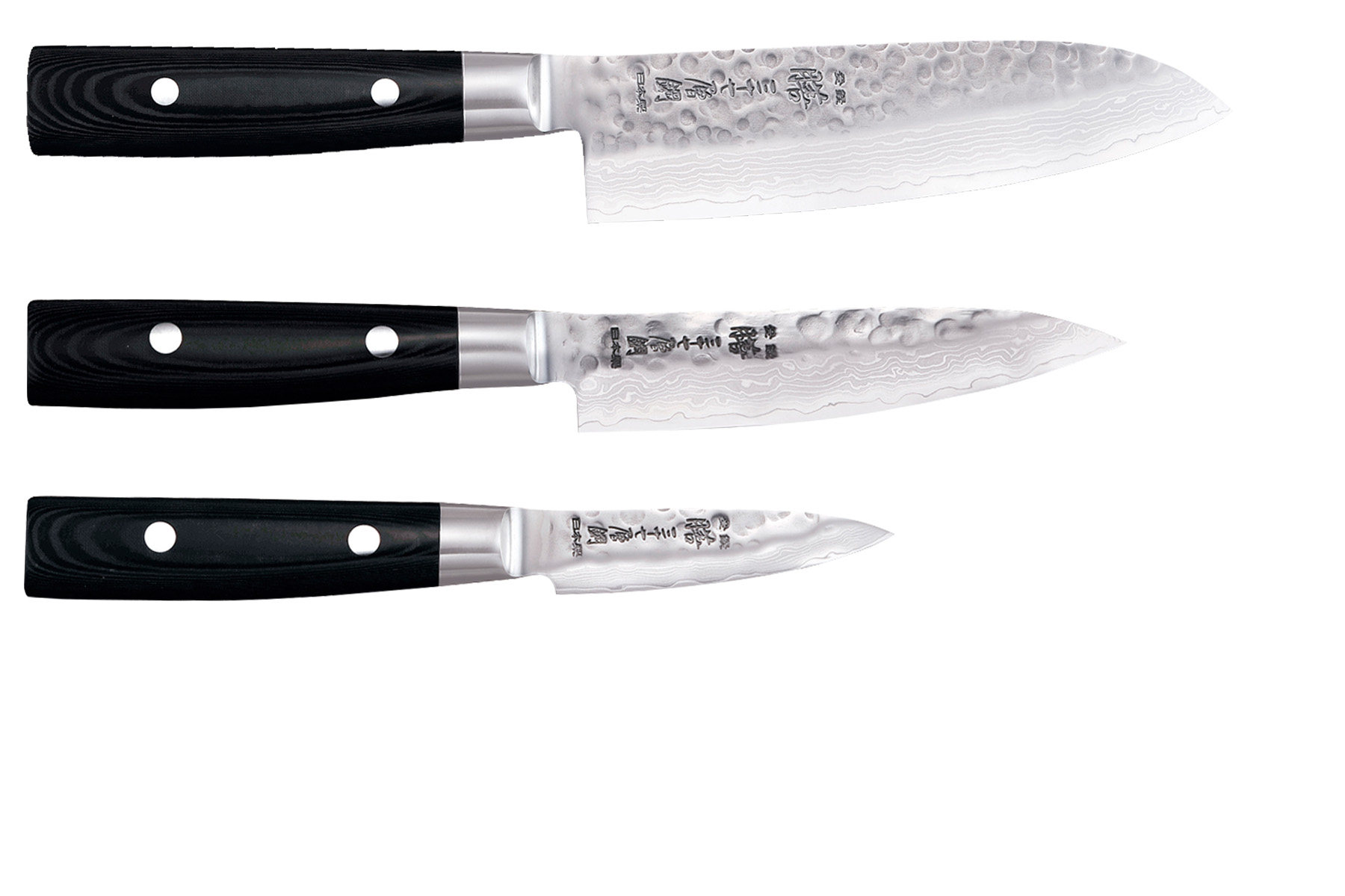 Set de 3 couteaux japonais Yaxell Zen - Forme japonaise