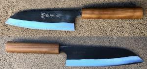 Couteau artisanal Japonais Kasumi black forged 16.50 cm Santoku