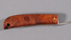 Couteau pliant japonais Higonokami de Junpei Makkari loupe d'amboine 6 cm - 8