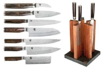 BLOC DE 7 COUTEAUX DE CUISINE JAPONAIS KAI SHUN PREMIER