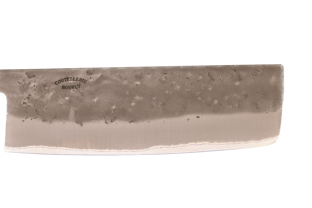 Couteau japonais Nashiji de Tadafusa & Coutellerie Bourly - Couteau Nakiri 16,5 cm