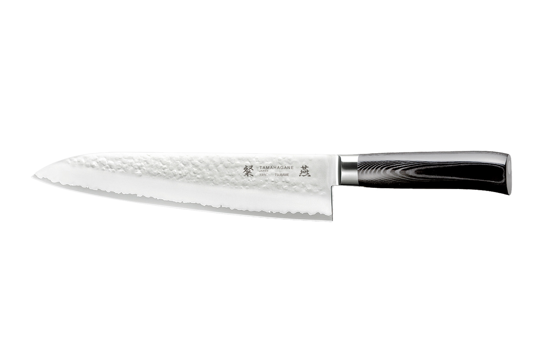 Couteau japonais Tamahagane Tsubame Hammered - Couteau de chef 24 cm