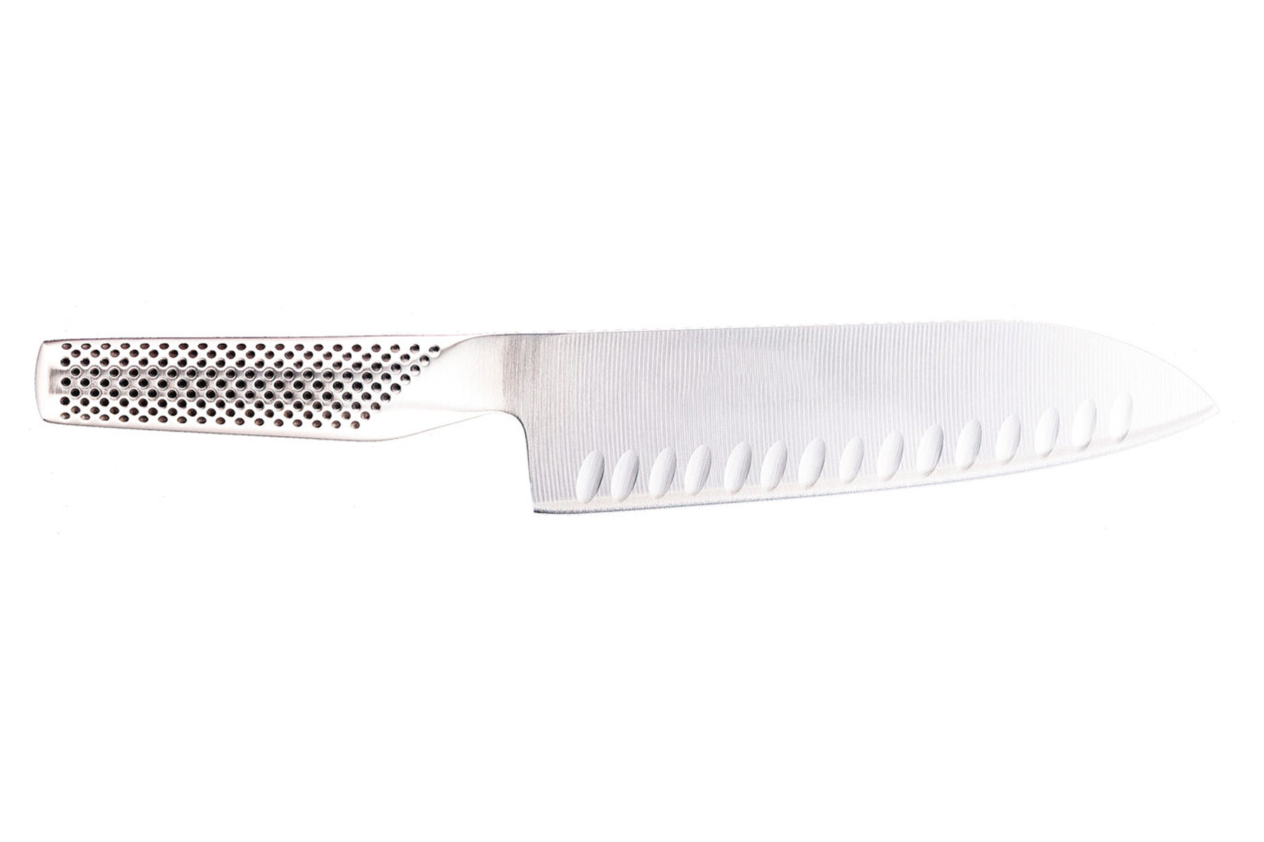 Couteau japonais Global g-series G80 - Couteau santoku alvéolé 18 cm