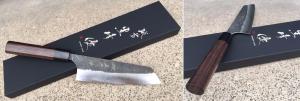 COUTEAU JAPONAIS ARTISANAL ECHIZEN KUROUCHI BUNKA 160 MM