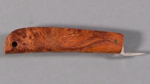 Couteau pliant japonais Higonokami de Junpei Makkari loupe d'amboine 6 cm - 9