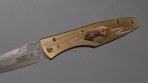 Couteau pliant Mcusta "Fleur de cerisier" édition limitée modèle Automne