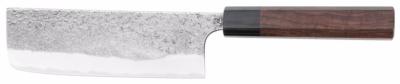 COUTEAU JAPONAIS ARTISANAL RYUZO GAMME KURO NAKIRI 165 MM