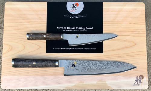 Set de 2 couteaux japonais Miyabi 50000MCD67 Utilitaire + Chef + Planche à découper Miyabi