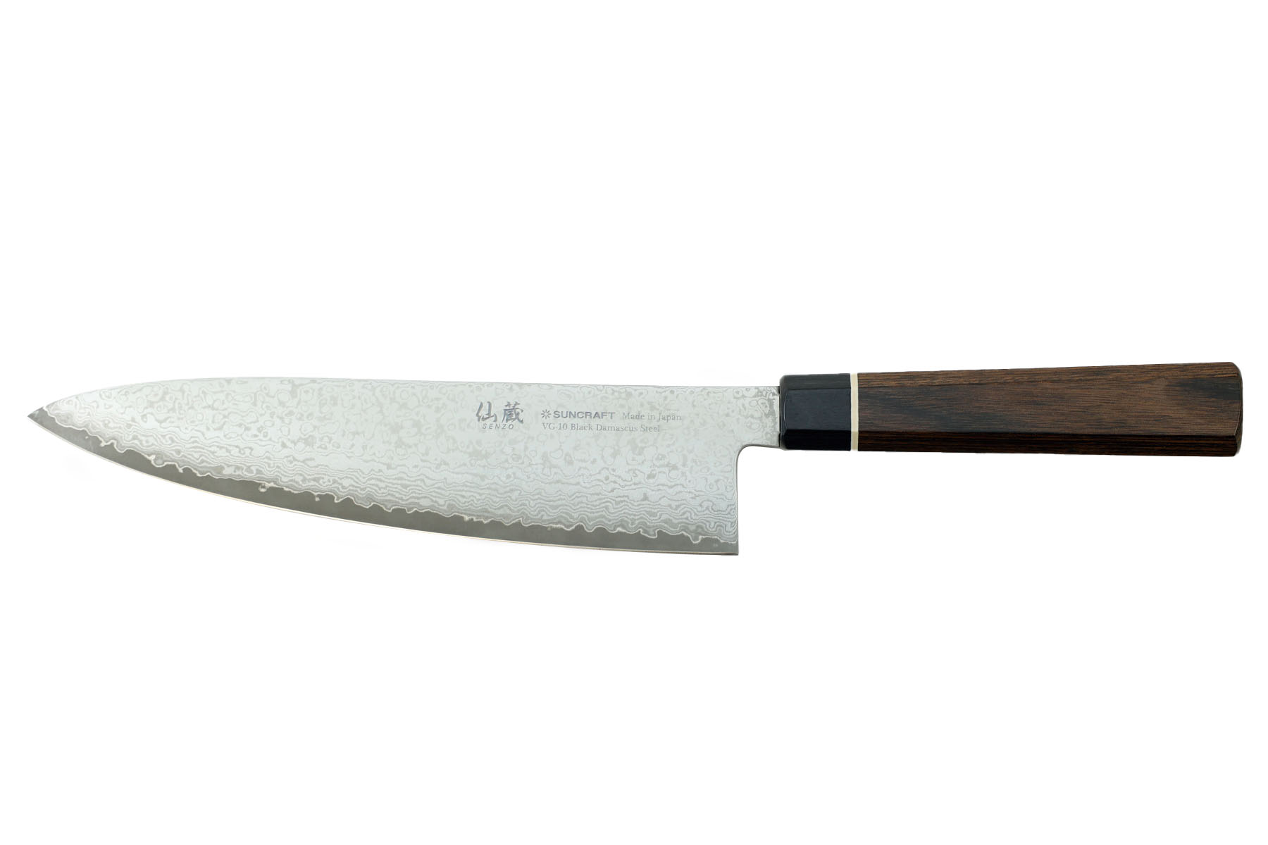 Couteau japonais Suncraft Senzo Damas - Couteau de chef 20 cm