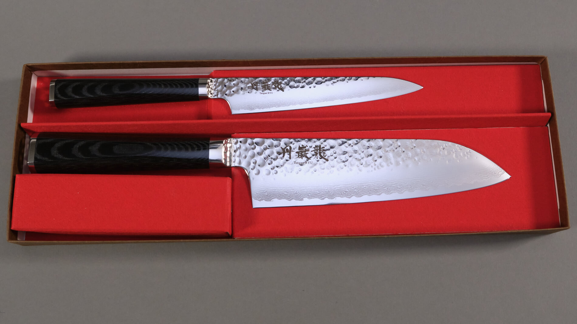 SET DE 2 COUTEAUX JAPONAIS RYUSEN GAMME TANGAN RYU