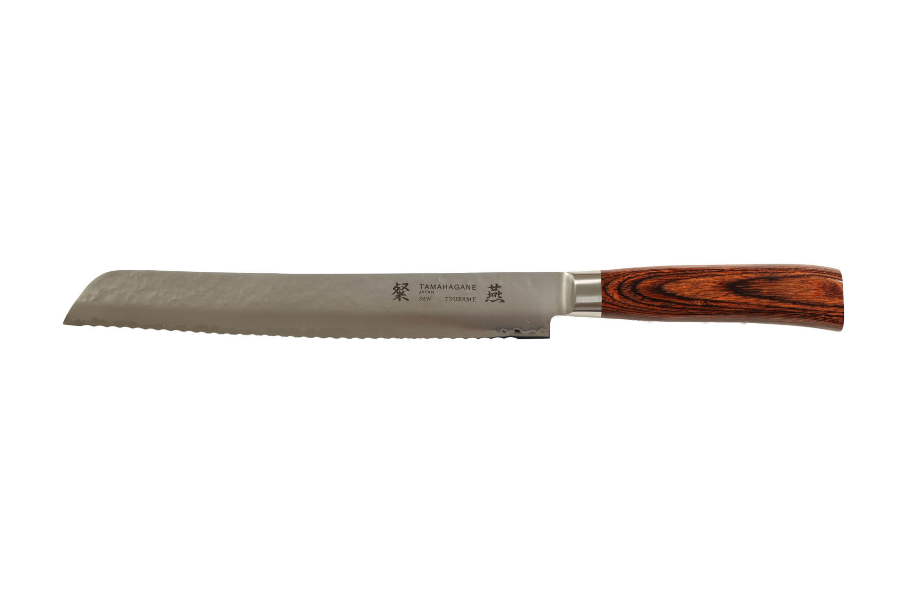 Couteau japonais Tamahagane Tsubame pakkawood - couteau à pain 23 cm