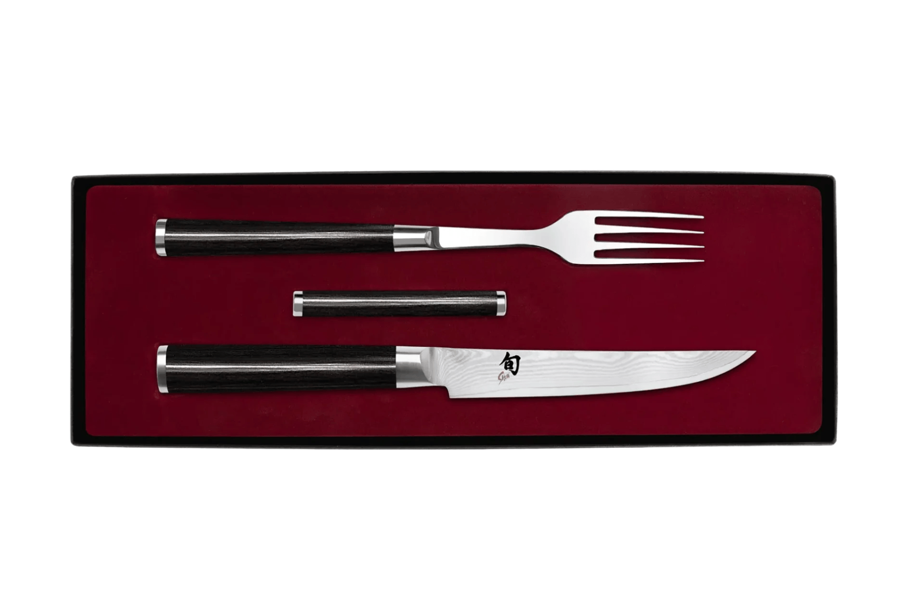 Coffret 2 couverts japonais Kai Shun Classic damas - Couteau et fourchette de table