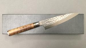Couteau japonais artisanal de Takeshi Saji - R2 Hammered Petty 13 cm