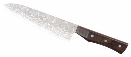 Couteau artisanal Shigeki gamme Brownwood - Couteau de chef 22 cm