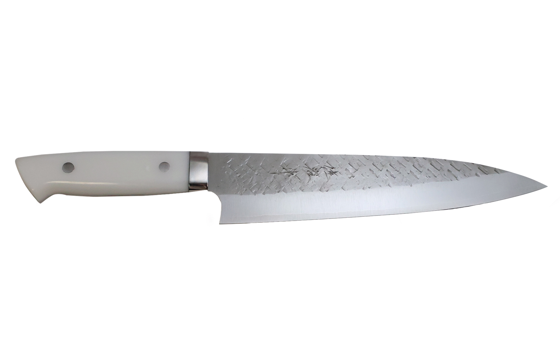 Couteau japonais artisanal SRS13 de Takeshi Saji - Couteau gyuto 21 cm Corian© blanc