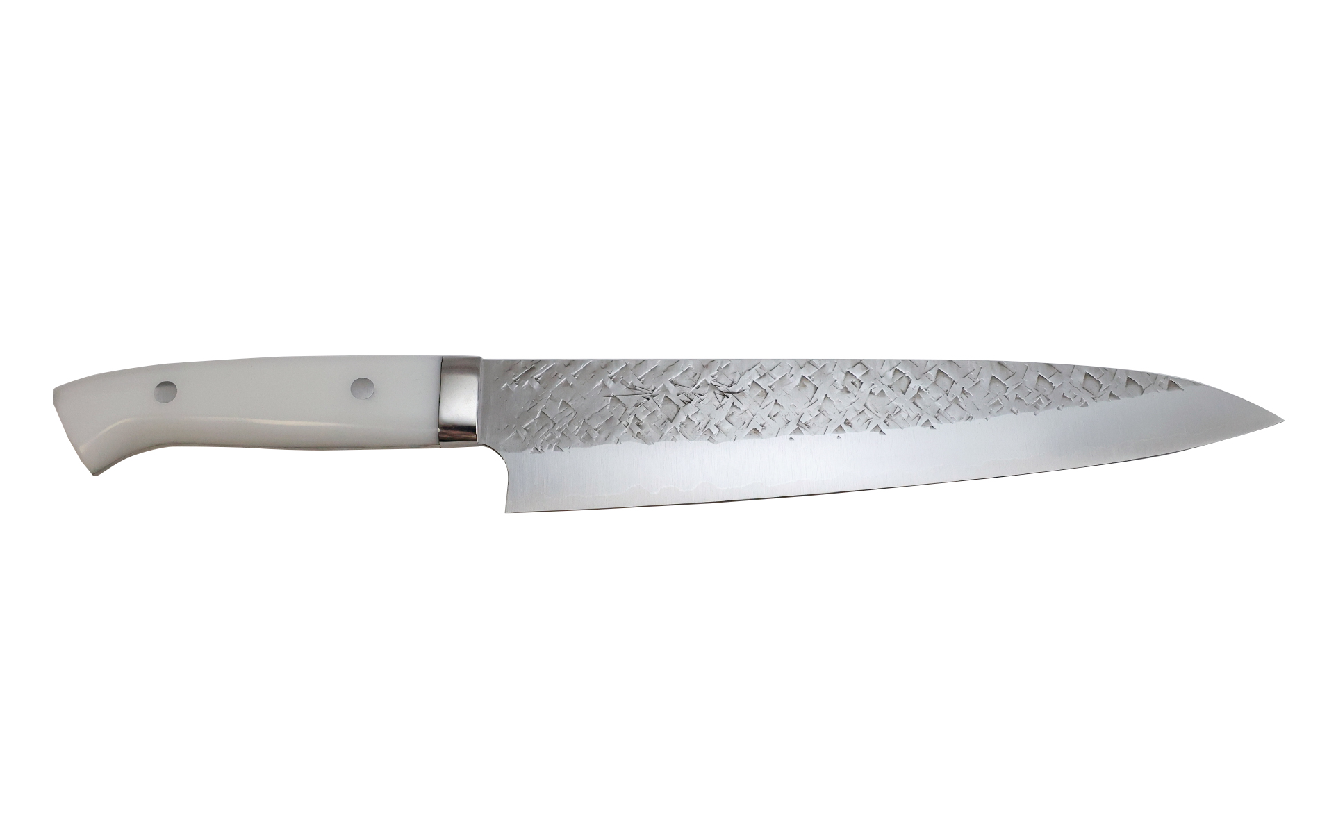 Couteau japonais artisanal SRS13 de Takeshi Saji - Couteau gyuto 24 cm Corian© blanc