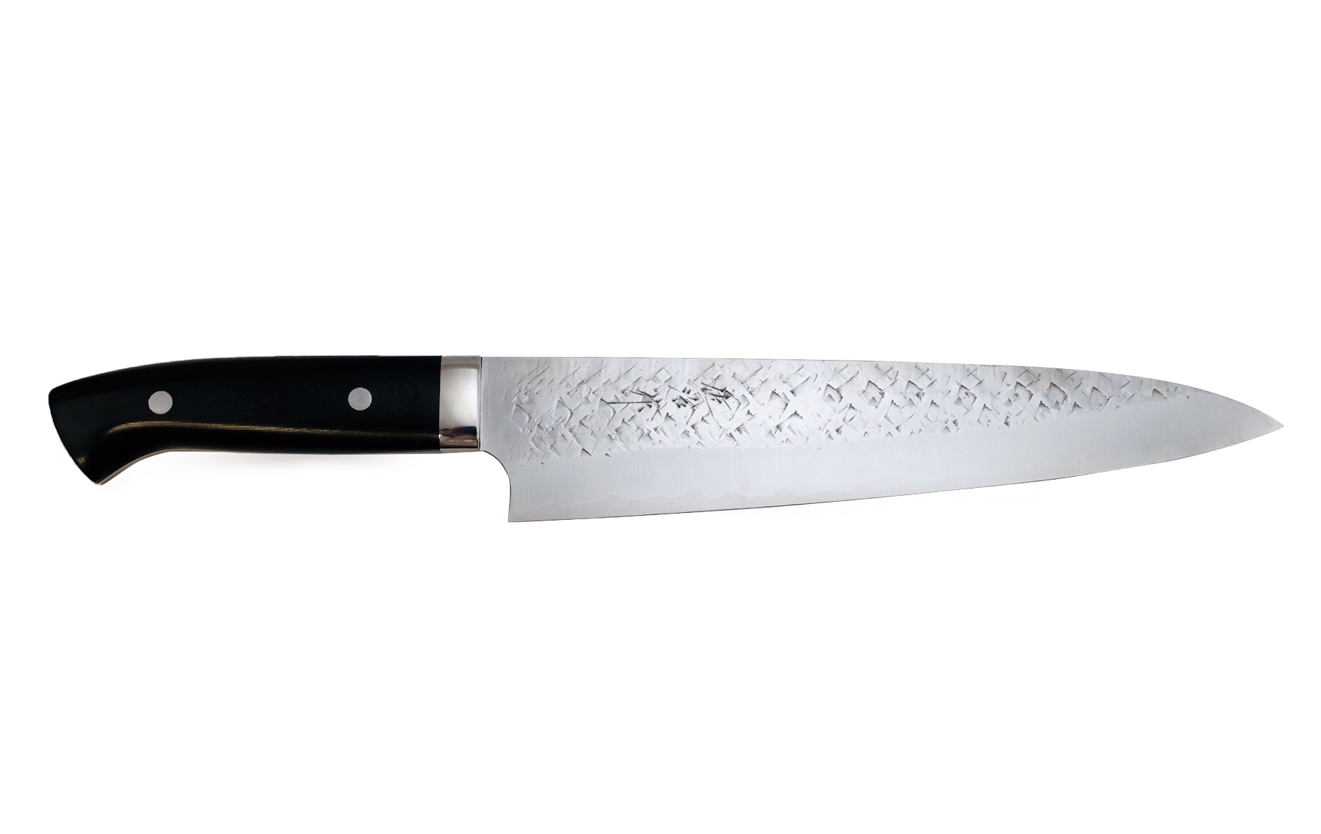 Couteau japonais artisanal SRS13 de Takeshi Saji - Couteau gyuto 24 cm G-10 noir