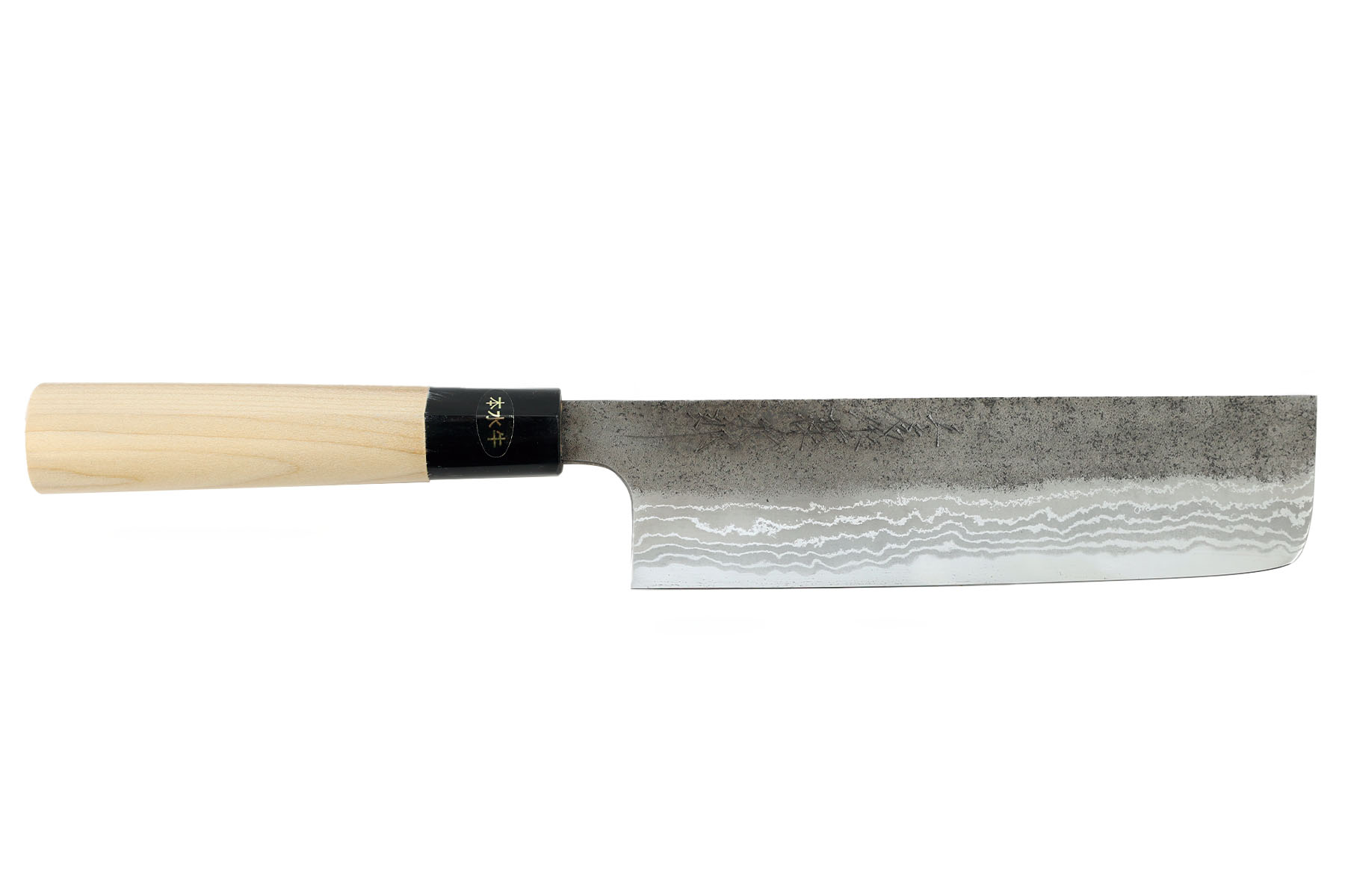 Couteau japonais artisanal Tojiro Handmade Aogami Super Damas - Couteau nakiri 16,5 cm