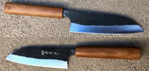 Couteau artisanal Japonais Kasumi black forged 13.50 cm Santoku