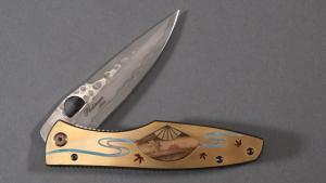 Couteau pliant Mcusta "Feuille d'érable" Platinum Label édition limitée modèle Printemps