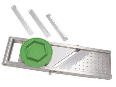 MANDOLINE JAPONAISE INOX 3 LAMES LARGEUR 110 MM
