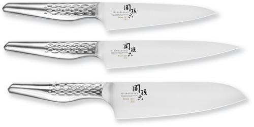 Set de 3 couteaux japonais Kai Seki Magoroku Shoso - Forme japonaise